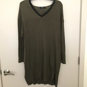 Mulaya olive green sweater dress